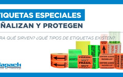 ¿Qué tipos de etiquetas adhesivas especiales existen y qué utilidades tienen?